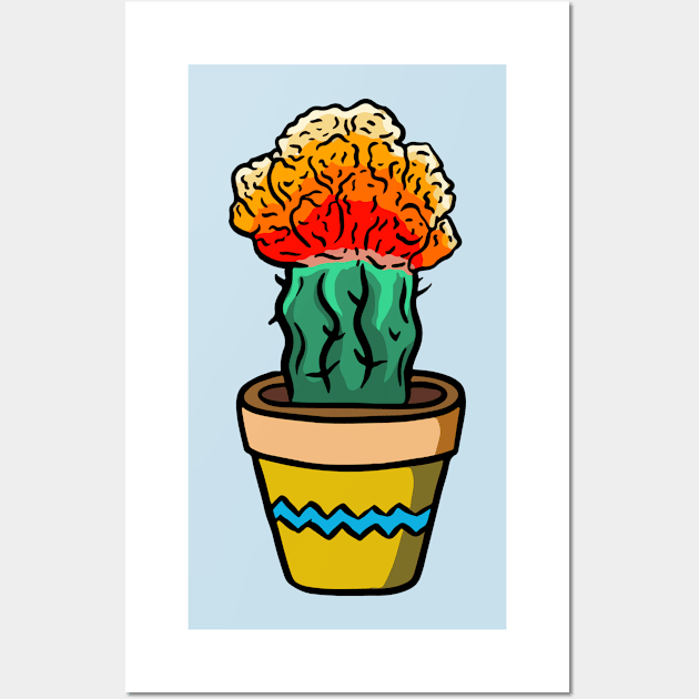 Succulent Illustration 4 T-Shirt Wall Art by yudabento